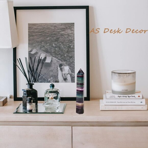 3.7-4" Fluorite Crystal Wand Healing Crystals Tower Gemstones Hexagonal Pointed - Picture 5 of 6